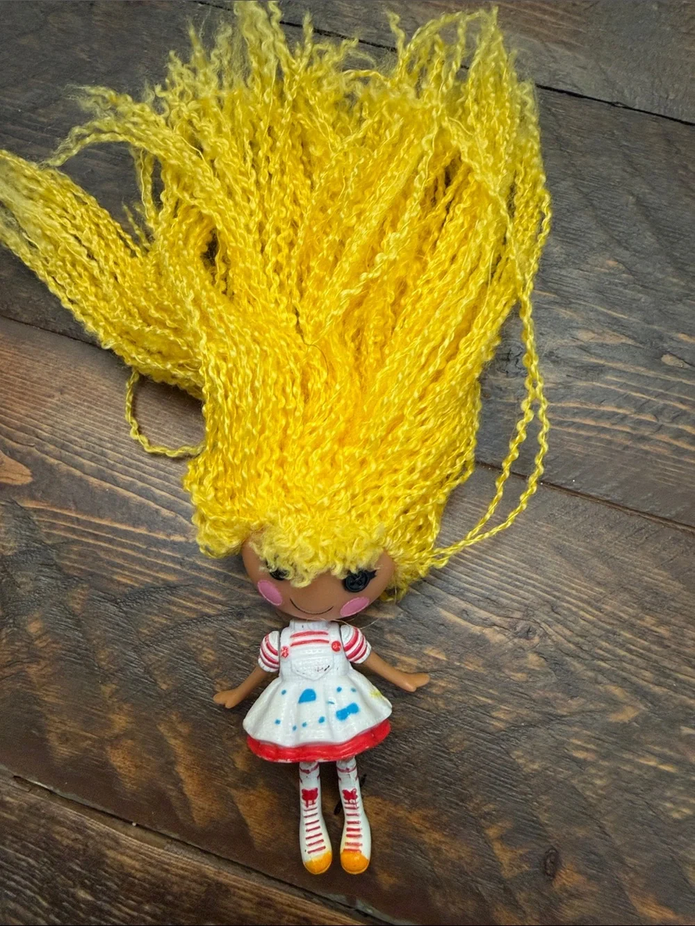 Mini Lalaloopsy Loopy Hair Doll Spot Splatter Splash Yellow Yarn Hair MGA 2013